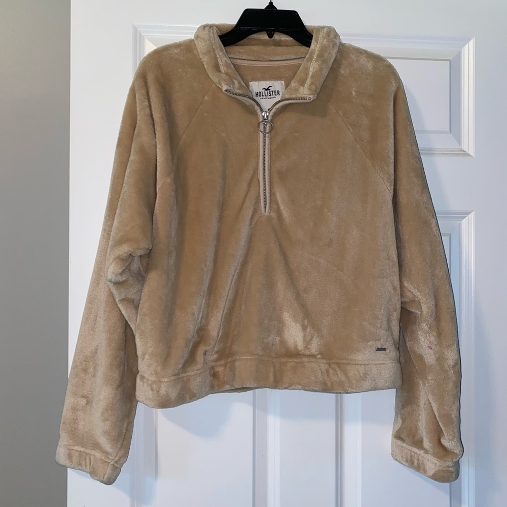Tan Faux Fur Quarter Zip
